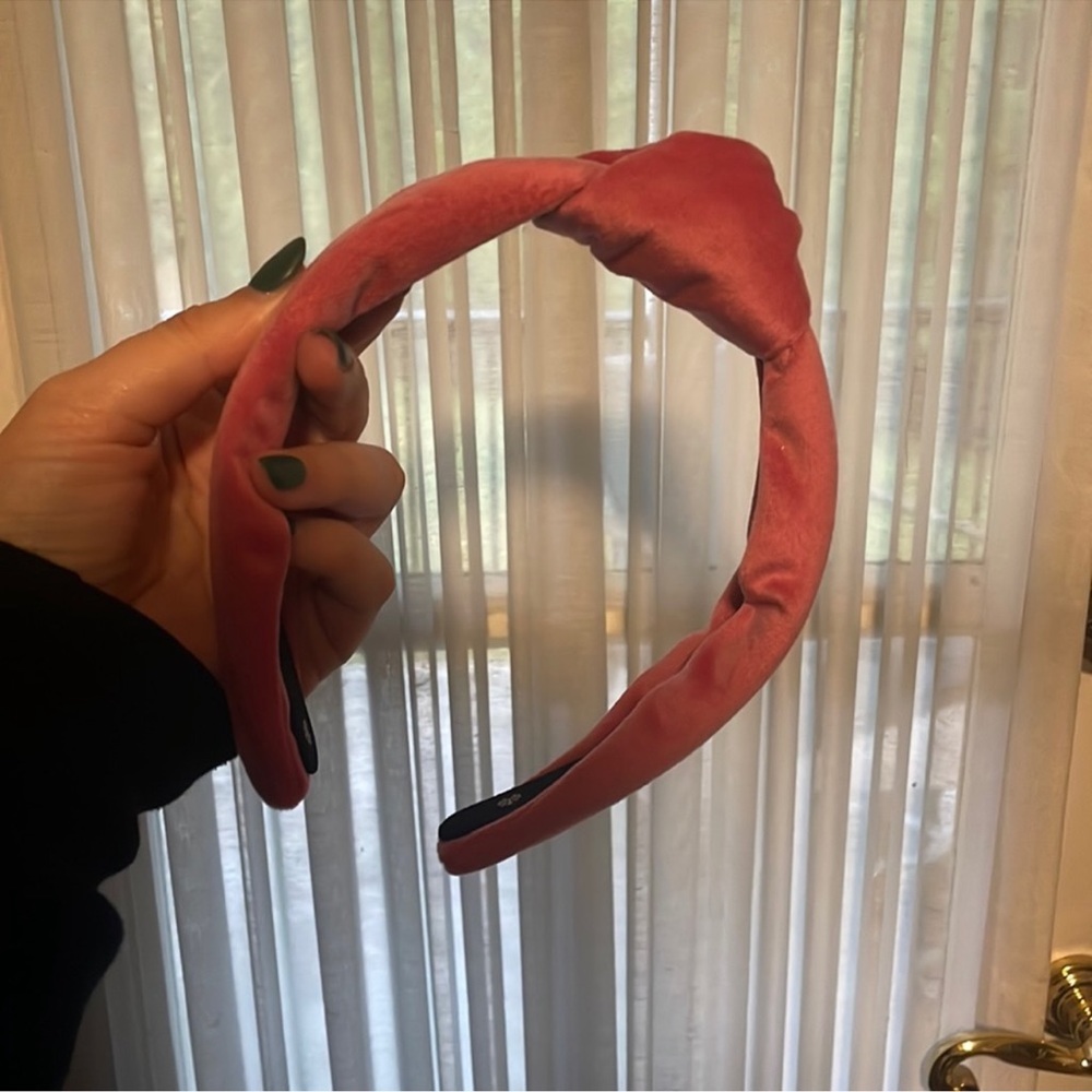 Lele Sadoughi Pink Velvet Headband